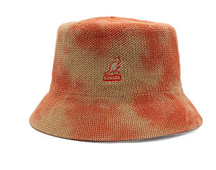 Klobouk Kangol - Tie Dye Knit Bucket - Coral Flame/Natural