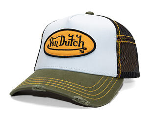 Kšiltovka Von Dutch - Trucker - Classic Logo Olive/White