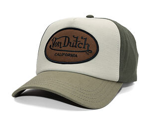 Kšiltovka Von Dutch - Trucker - Cali Patch Olive/Brown