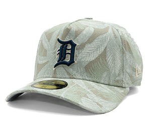 Kšiltovka New Era - MLB Three Looms "Leafy Palm" 59FORTY A-Frame - Detroit Tigers - Stone