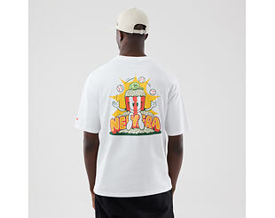 Triko New Era - Branded Food Character Oversized Tee - White