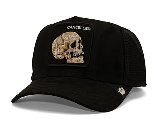 Kšiltovka Goorin - Suede Cancelled Skull Trucker - Black