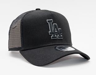Kšiltovka New Era - MLB Black on Black 9FORTY Trucker - LA Dodgers - Black