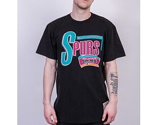 Triko Mitchell & Ness San Antonio Spurs Centre Circle SSTEINTL930 Washed Black