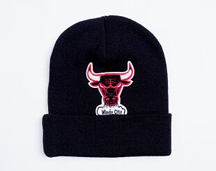 Kulich Mitchell & Ness Chicago Bulls Chenille Logo Cuff Knit Black