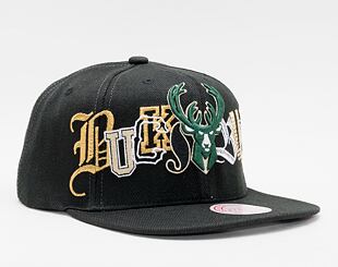 Kšiltovka Mitchell & Ness Milwaukee Bucks Hype Type Snapback Black