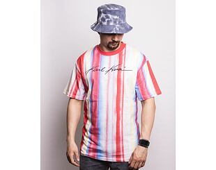 Triko Karl Kani Autograph Tie Dye Stripe Tee red