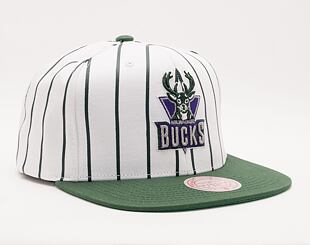 Kšiltovka Mitchell & Ness NBA Retro Pinstripe Snapback Hwc Milwaukee Bucks White