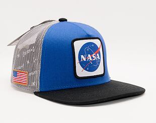 Kšiltovka Capslab NASA Snapback Trucker CL/NASA/1/US1 Royal Blue / Grey / Black