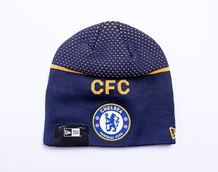 Kulich New Era Engineered Skull Beanie Chelsea FC Lion Crest Navy / Yellow