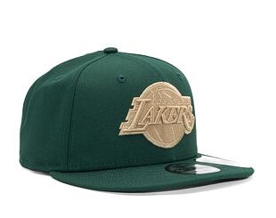 Kšiltovka New Era 9FIFTY NBA Repreve Los Angeles Lakers Dark Green / Oat Milk