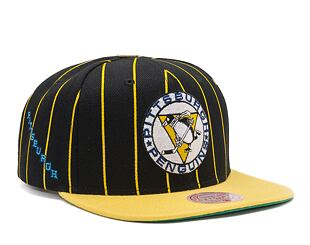 Kšiltovka Mitchell & Ness NHL TEAM PIN SNAPBACK PENGUINS Black