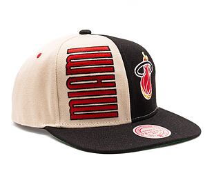 Kšiltovka Mitchell & Ness NBA Pop Panel Snapback Hwc Miami Heat Off White / Black