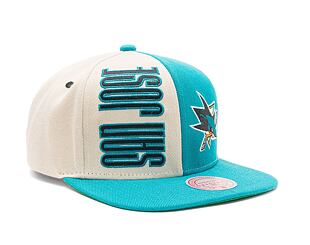 Kšiltovka Mitchell & Ness NHL Pop Panel Snapback San Jose Sharks Off White