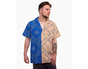 Košile Karl Kani Chest Signature Paisley Block Resort Shirt blue/sand