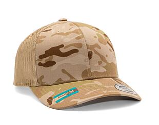 Kšiltovka Yupoong Retro Trucker Multicam® Multicam Arid / Tan