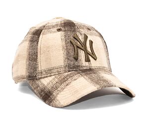Dámská kšiltovka New Era 9FORTY Womens MLB Plaid New York Yankees Walnut / Stone