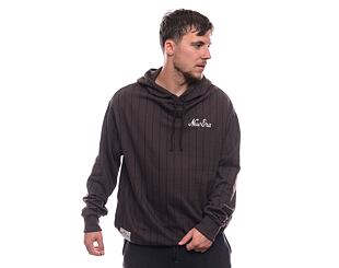 Mikina New Era Pinstripe Oversized Hoody Dark Brown / Black