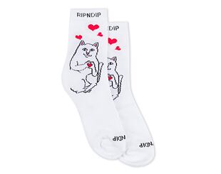 Ponožky Rip N Dip Nermal Loves Mid Socks (White)