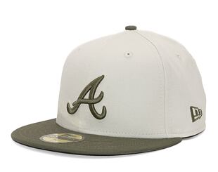 Kšiltovka New Era 59FIFTY MLB White Crown Atlanta Braves Cooperstown Off White / New Olive