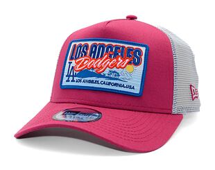 Kšiltovka New Era - MLB City Patch 9FORTY Trucker - LA Dodgers - Burgundy