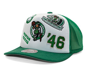 Kšiltovka Mitchell & Ness - Gridlock Trucker - Boston Celtics - White