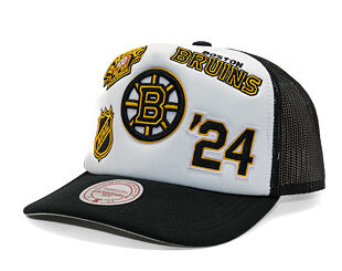 Kšiltovka Mitchell & Ness - Gridlock Trucker - Boston Bruins - White