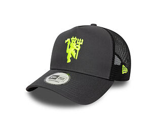 Kšiltovka New Era - Seasonal 9FORTY Trucker - Manchester United FC - Graphite / Cyber Yellow