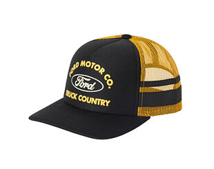 Kšiltovka Brixton - Ford Built Tough Mp Trucker Hat - Burnt Rubber/Empire Yellow