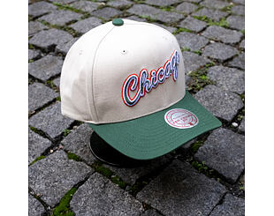 Kšiltovka Mitchell & Ness - Green Orange Pro Crown - Chicago Bulls - Sand/Green