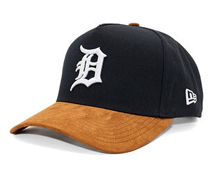 Kšiltovka New Era - MLB Suede Visor 9FORTY A-Frame - Detroit Tigers - Navy / Brown