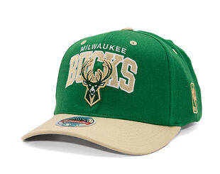 Kšiltovka Mitchell & Ness - NBA Team Arch Snapback - Milwaukee Bucks - Green / Beige