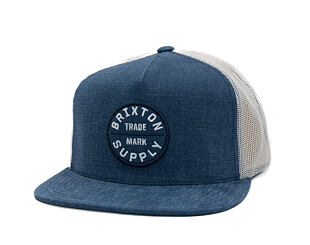 Kšiltovka Brixton - Oath Mp Trucker Hat - Blue Chambray/White