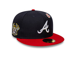 Kšiltovka New Era - MLB IMAGE DROP Cooperstown Icon 59FIFTY - Atlanta Braves - Navy / Scarlet