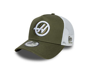 Kšiltovka New Era - F1 Seasonal 9FORTY A-Frame Trucker - HAAS F1 - New Olive