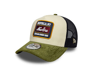 Kšiltovka New Era - Branded Patch Cord 9FORTY A-Frame Trucker - Cream / New Olive