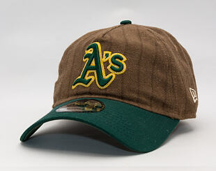 Kšiltovka New Era × Three Looms - Chestnut Pinstripe 9TWENTY A-Frame - Oakland Athletics