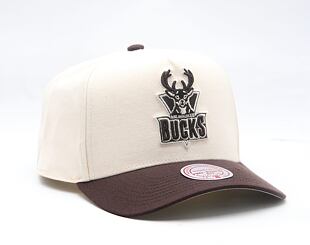 Kšiltovka Mitchell & Ness - NBA Brown And Cream Pro Snapback Hwc - Milwaukee Bucks - Cream