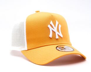 Kšiltovka New Era - MLB Essential 9FORTY A-Frame Trucker - NY Yankees - Orange / White