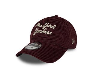 Kšiltovka New Era - MLB Cord Script 9TWENTY A-Frame - NY Yankees - Maroon