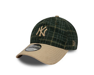 Kšiltovka New Era - MLB Mix Check 9TWENTY - NY Yankees - Stone / Cilantro Green