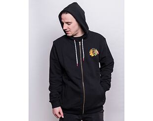 Mikina '47 Brand NHL Chicago Blackhawks Back Check Morris Full Zip Hood Jet Black