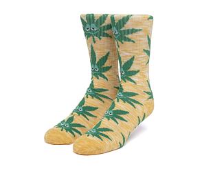Ponožky HUF Melange Green Buddy Plantlife Sock Yellow