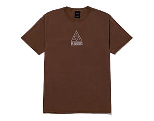 Triko HUF × Pleasures  Dyed T-Shirt Brown