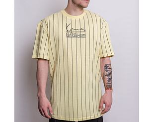 Triko Signature Karl Kani Jeans Washed Pinstripe Tee light yellow