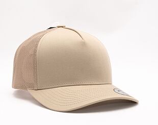 Kšiltovka Yupoong 5-Panel Retro Trucker Cap Khaki