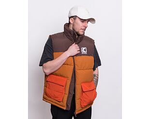 Vesta Karl Kani OG Block Puffer Vest dark orange/sand/brown