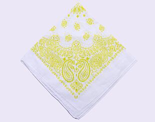 Šátek Urban Classics Bandana White/Yellow