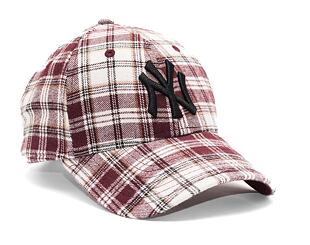 Kšiltovka New Era 9FORTY MLB Plaid Camo New York Yankees Maroon