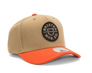 Kšiltovka Brixton Crest C MP Snapback Sand / Burnt Red